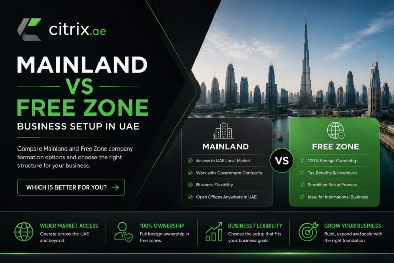 Mainland vs Free Zone UAE: Which Business Setup Is Right for You?